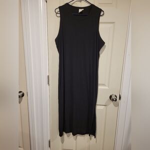 Ady P Black Sleeveless Maxi Dress | Plus Size 1X | Soft Stretch Knit